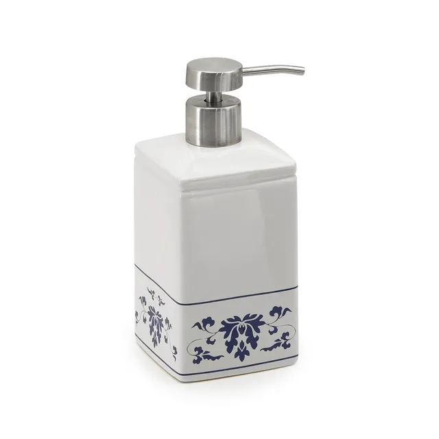 gedy-cixi-distributeur-savon-blanc-bleu-poser image 1