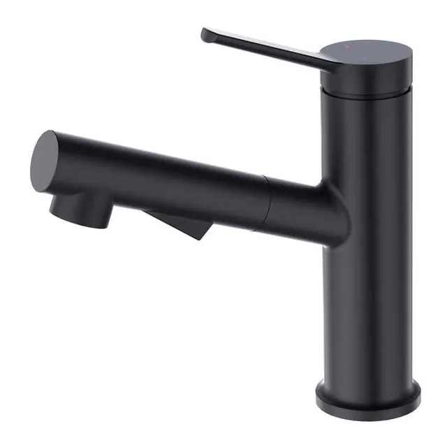 hudor-c-phise-robinet-lavabo-noir-mat-douchette-laiton image 1