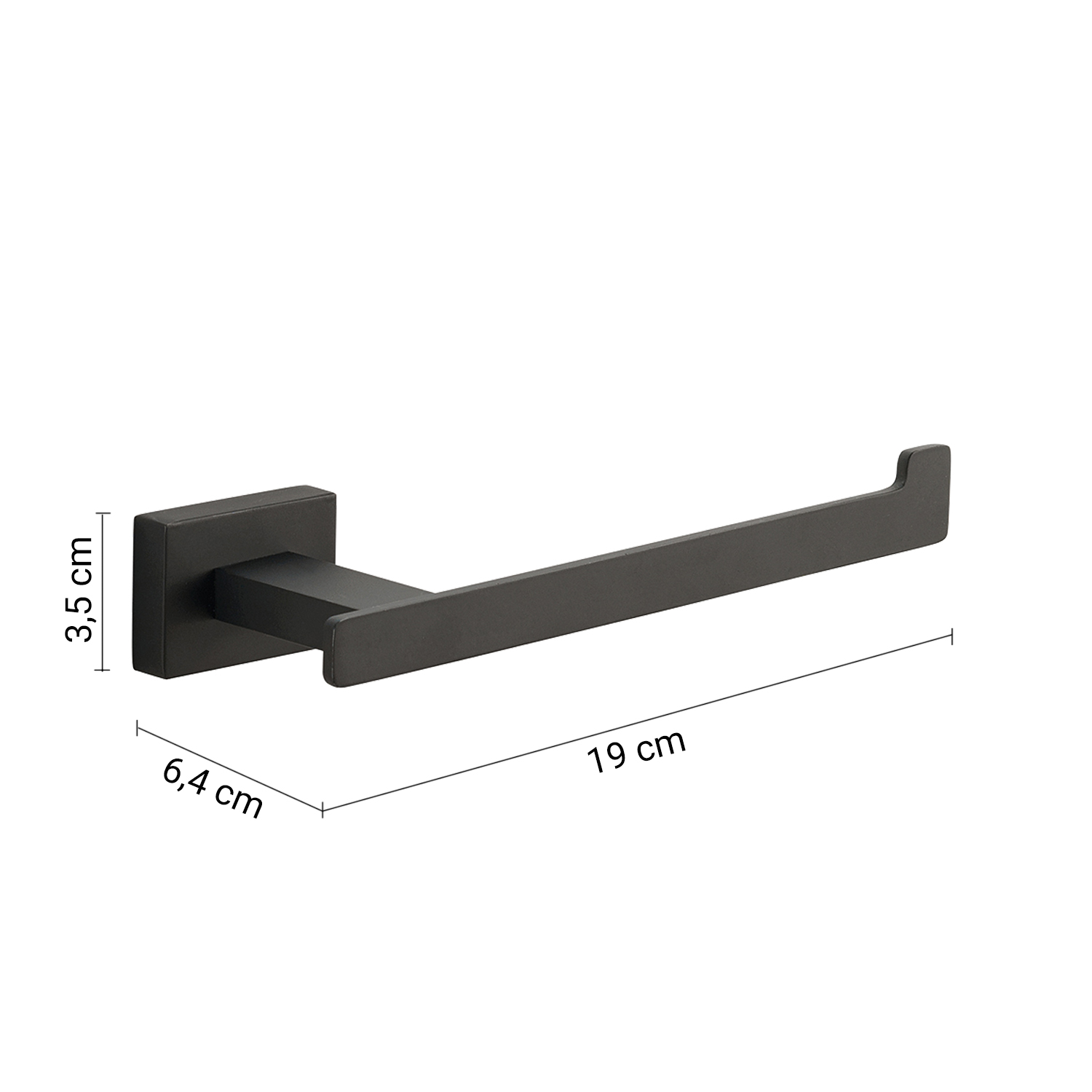 gedy-atena-porte-rouleau-noir-mat-mural-wc-salle-de-bain image 2