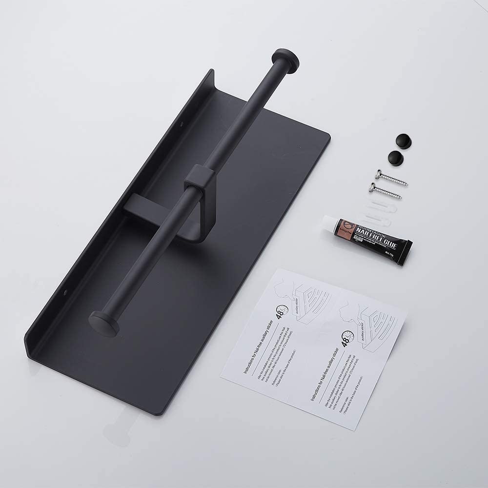 gricol-porte-rouleaux-papier-toilette-double-noir-avec-tag-re image 7