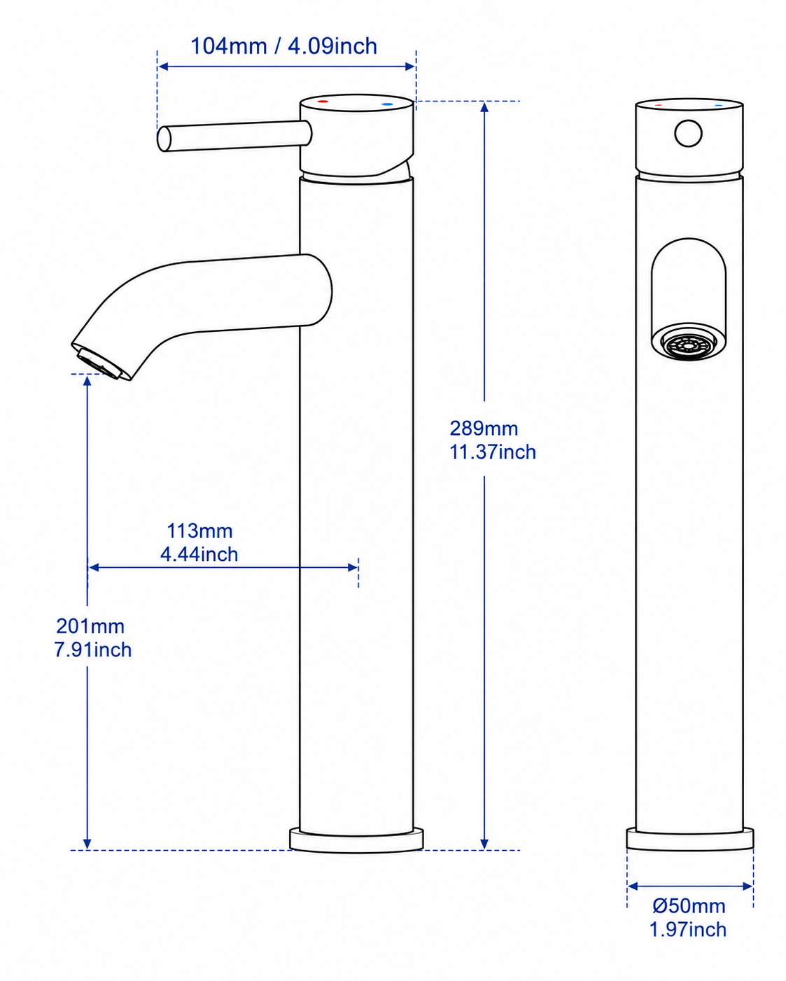 hudor-c-phise-b205-mitigeur-vasque-noir-mat-sur-lev image 3