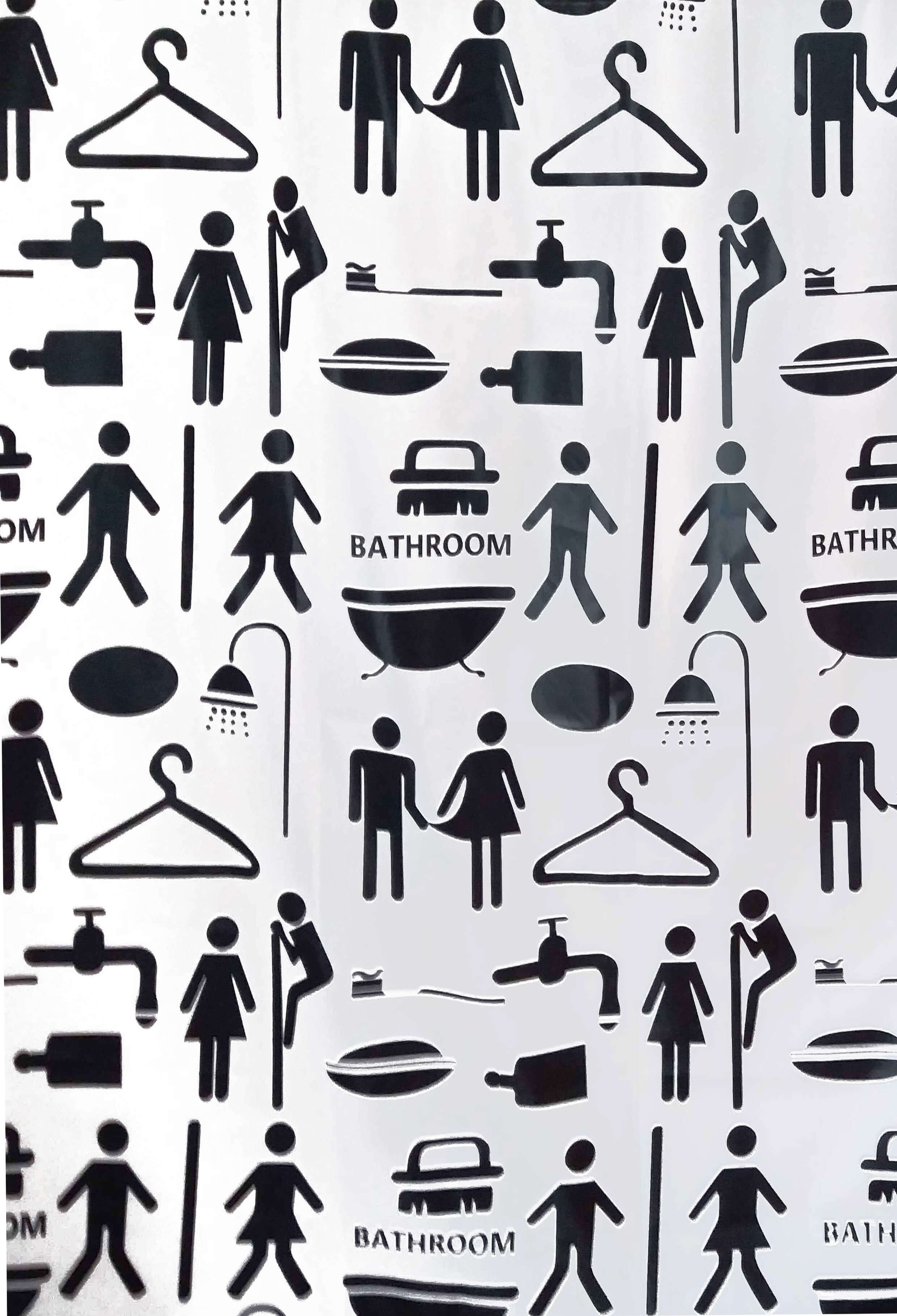 bisk-shower-rideau-de-douche-textile-blanc-180x200-cm-lavable image 1