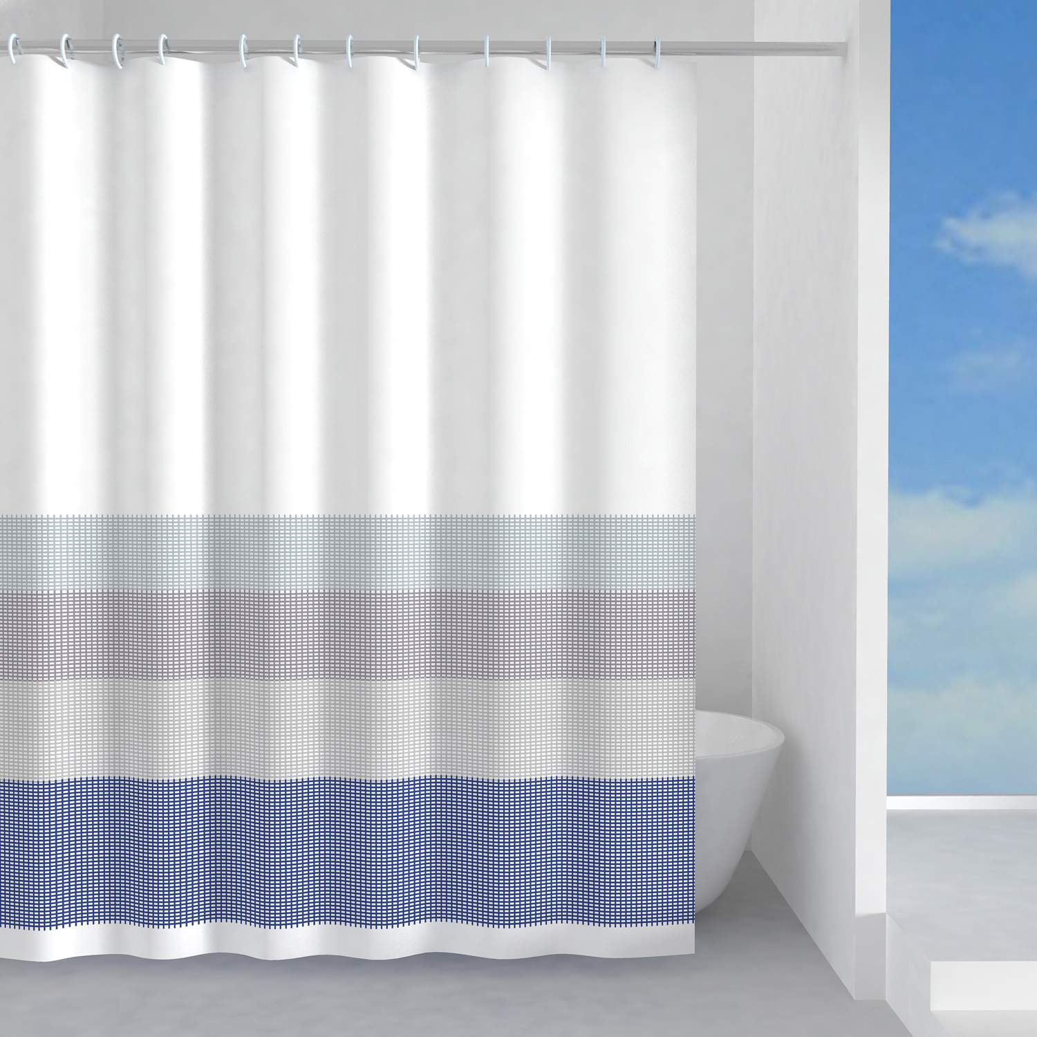 gedy-jeans-rideau-de-douche-240x200-cm-multicolore image 1
