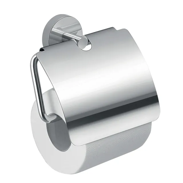 gedy-eros-porte-rouleau-avec-couvercle-chrome image 1