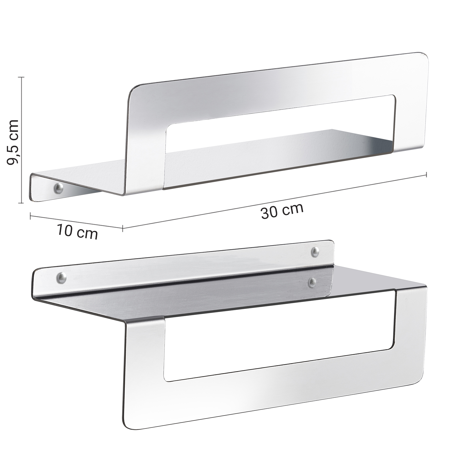 gedy-cleo-porte-objets-douche-poli-avec-porte-serviettes image 2