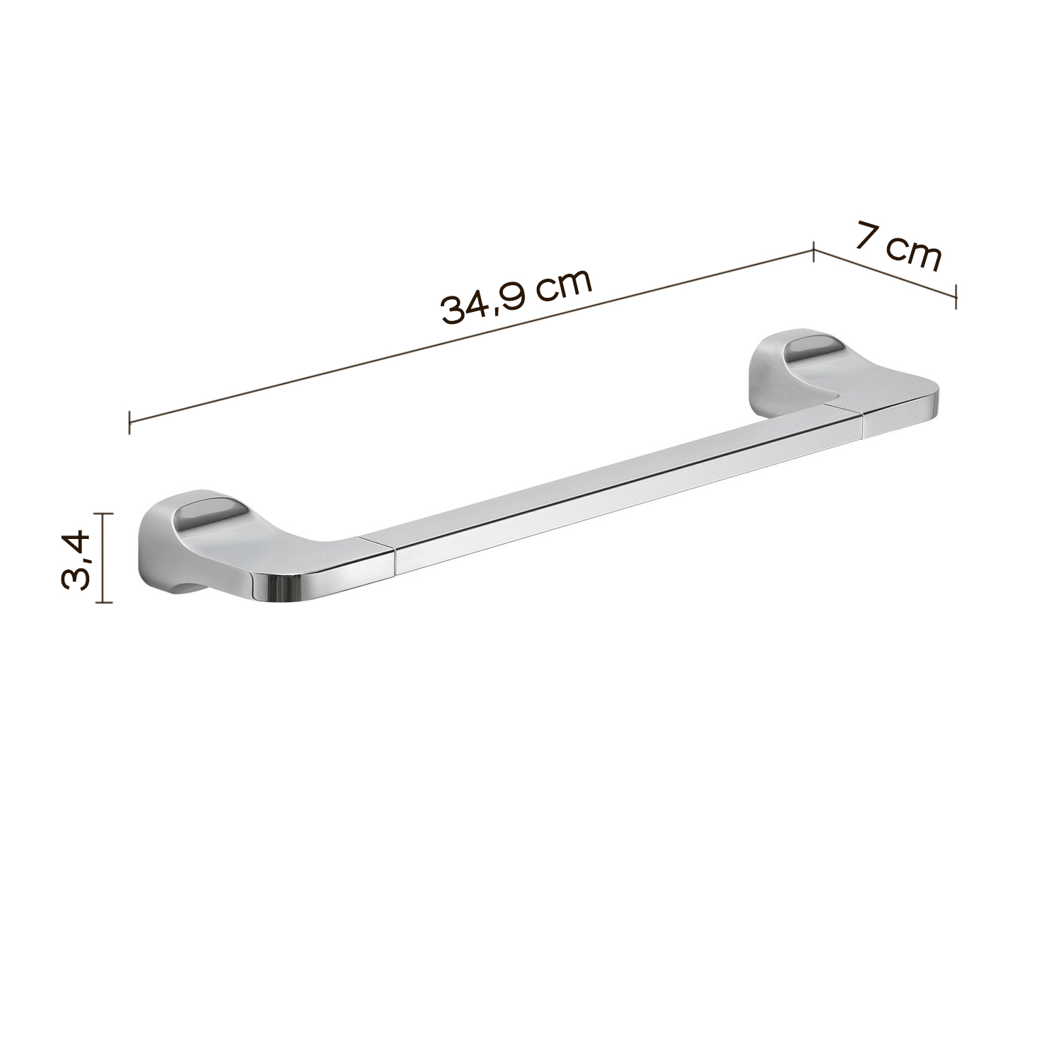 gedy-stelvio-porte-serviette-35-cm-chrome image 2