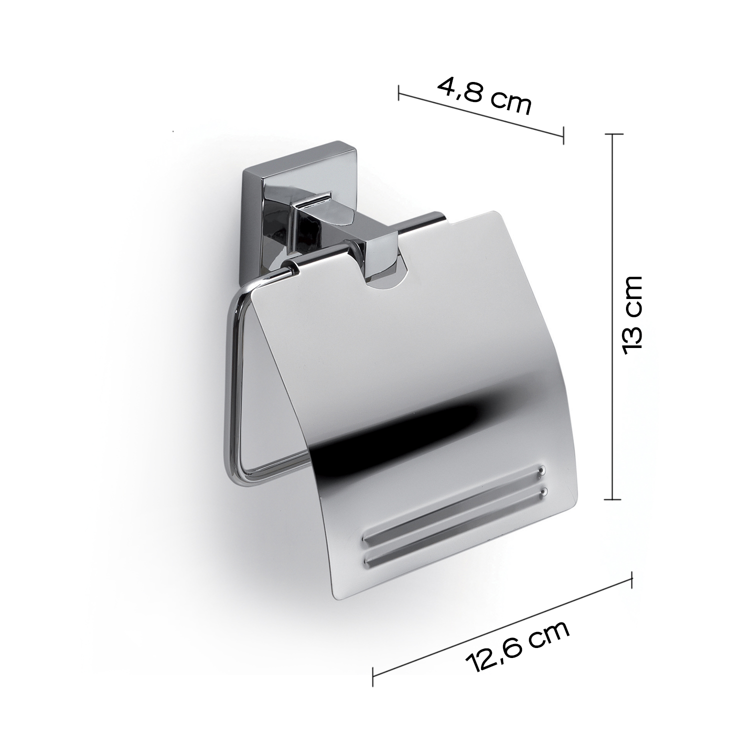 gedy-olimpo-porte-rouleau-avec-couvercle-chrome image 2