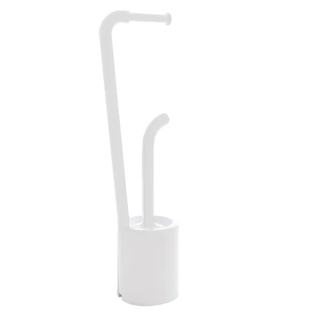 gedy-wendy-ensemble-wc-porte-papier-brosse-blanc image 1