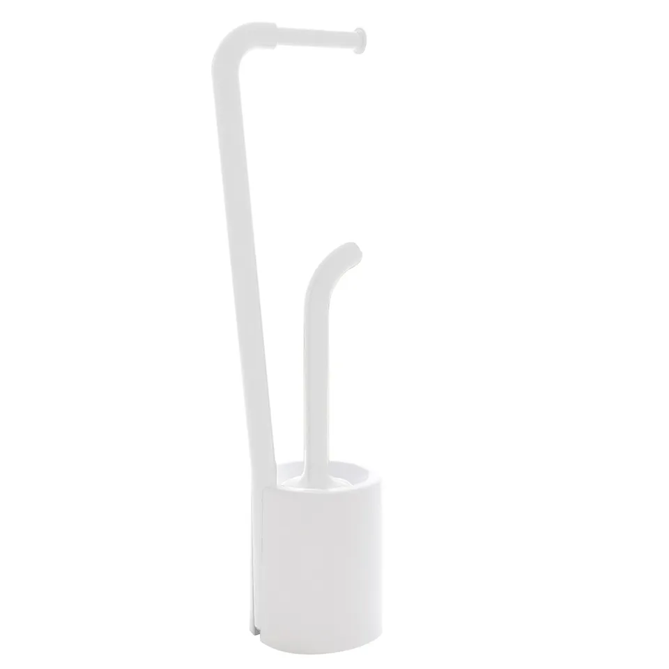 gedy-wendy-ensemble-wc-porte-papier-brosse-blanc image 1