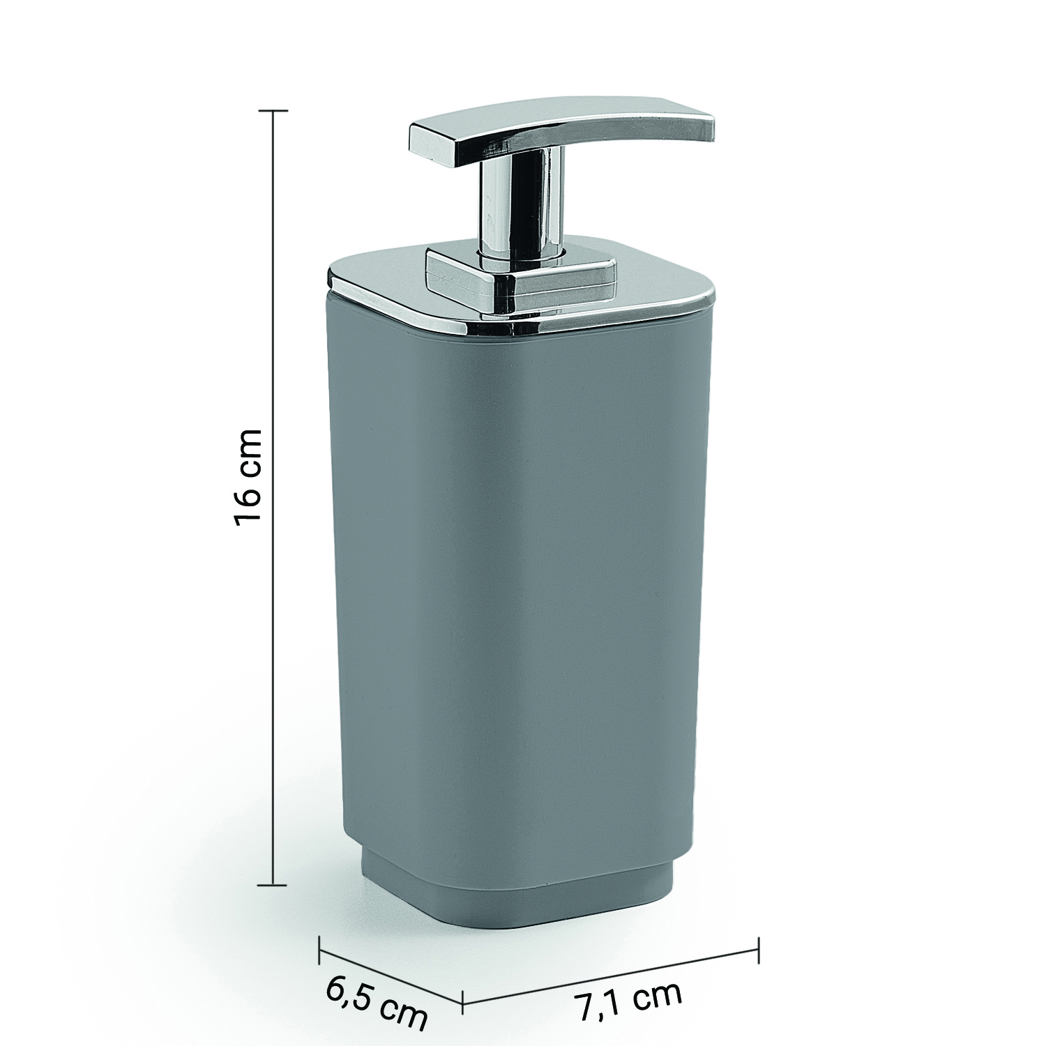 gedy-seventy-distributeur-de-savon-gris-mat-poser image 2