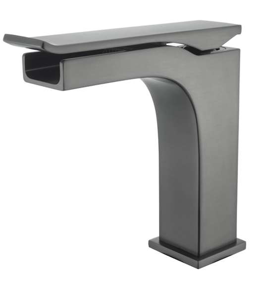 hudor-phasis-robinet-lavabo-sur-plage-gunmetal-bec-cascade image 1