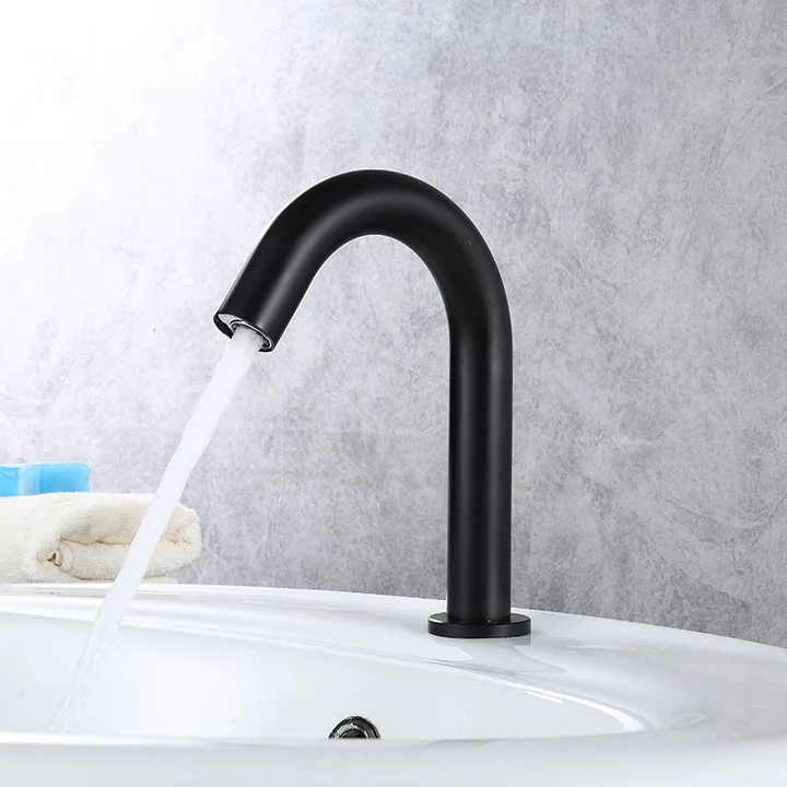 hudor-c-phise-robinet-lavabo-infrarouge-noir-mat image 2