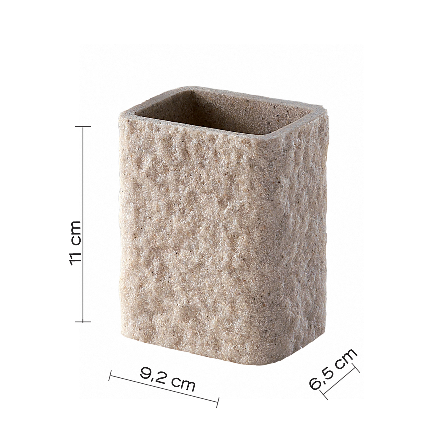 gedy-aries-gobelet-porte-brosse-dents-beige image 2
