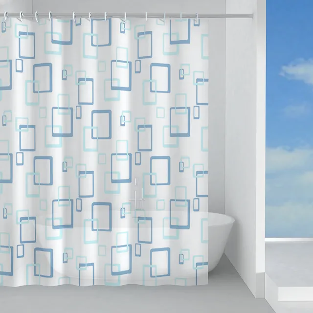 gedy-tablet-rideau-de-douche-180x200-bleu-ciel image 1