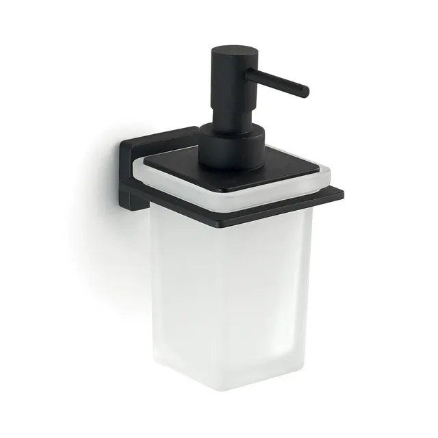 gedy-atena-distributeur-savon-noir-mat-mural image 1