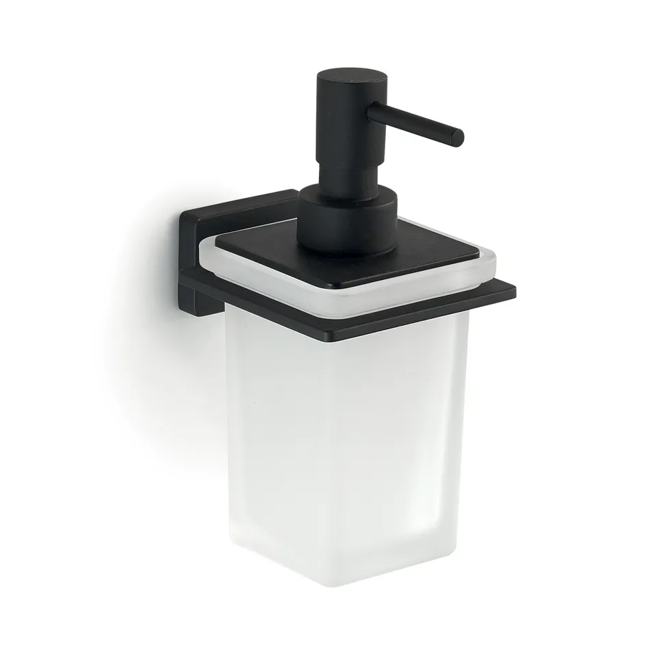 gedy-atena-distributeur-savon-noir-mat-mural image 1