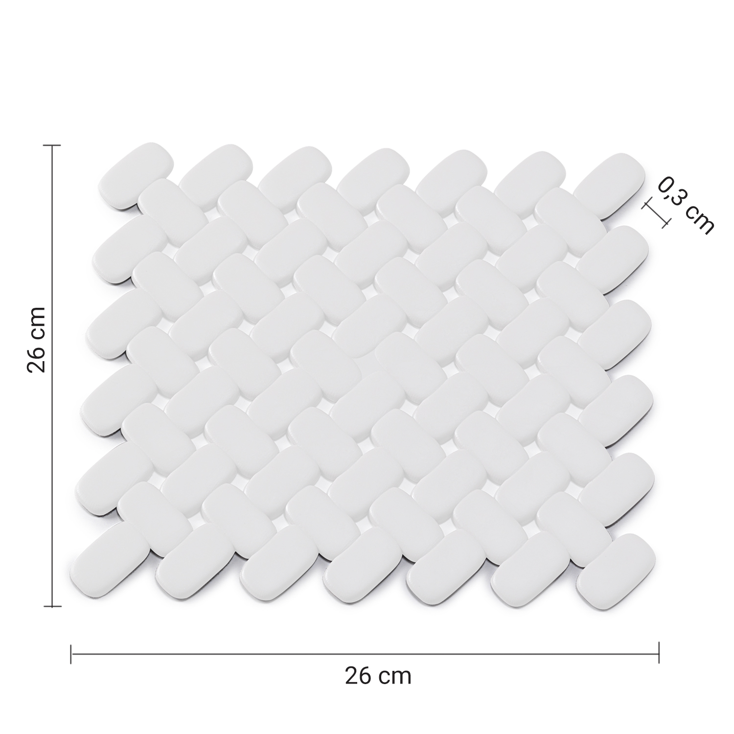 gedy-bricks-tapis-vier-26x26-cm-blanc image 2