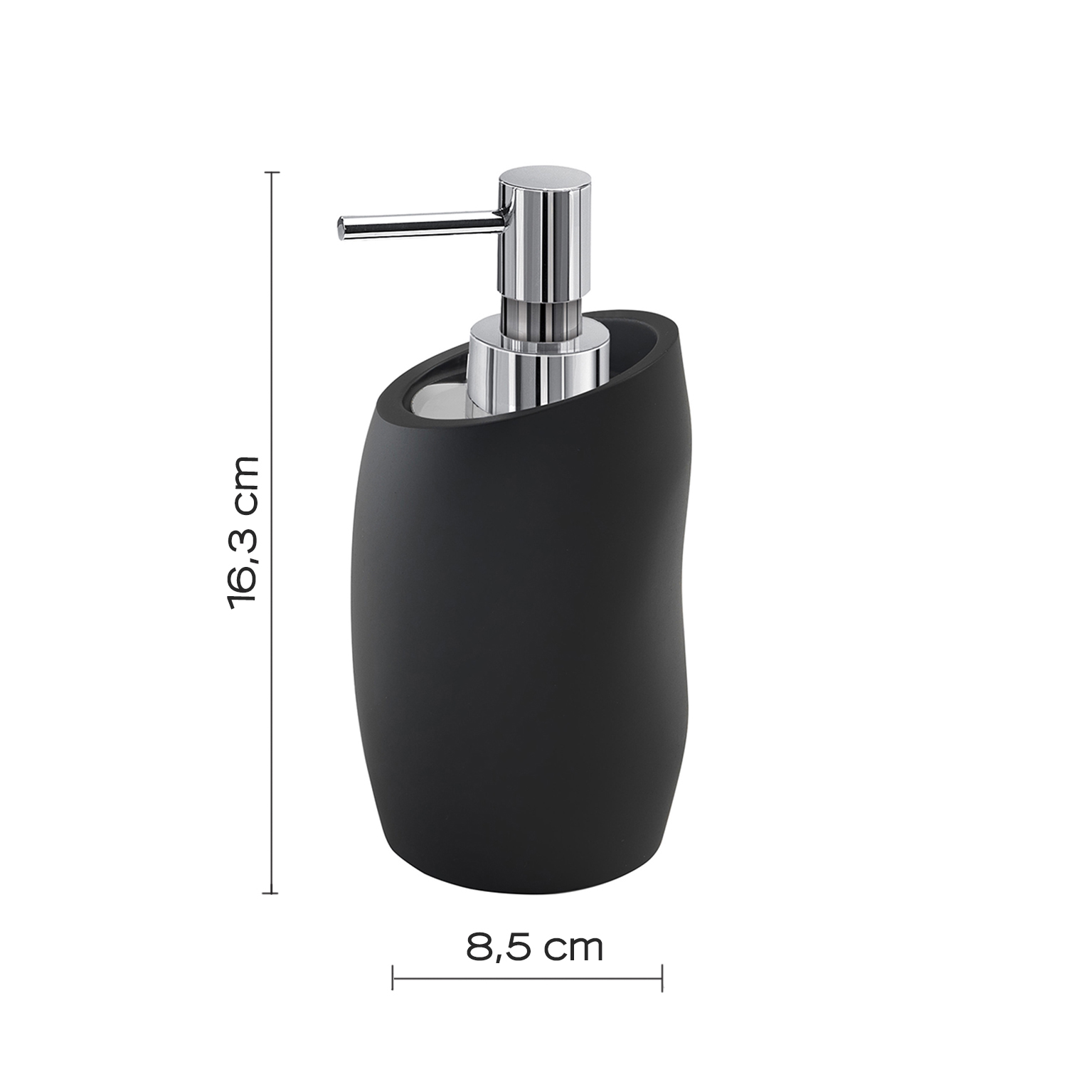 gedy-iside-distributeur-de-savon-noir-mat-poser image 2