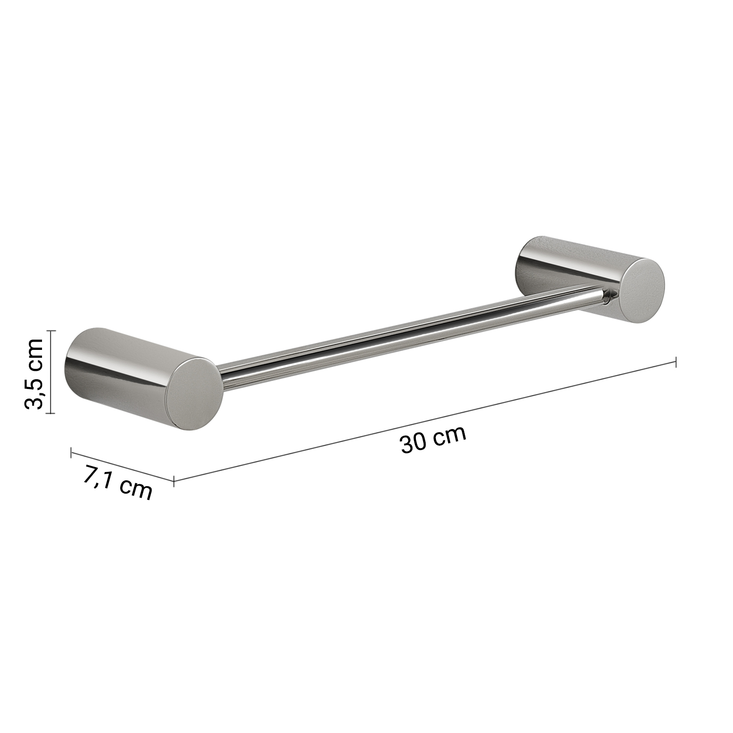 gedy-ande-porte-serviettes-30-cm-chrome-mural image 2