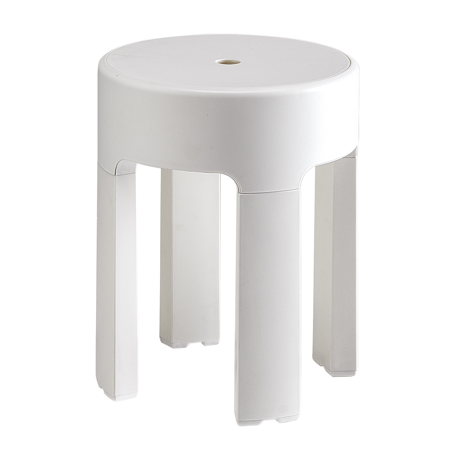 gedy-newbox-tabouret-blanc-mat-salle-de-bain image 1