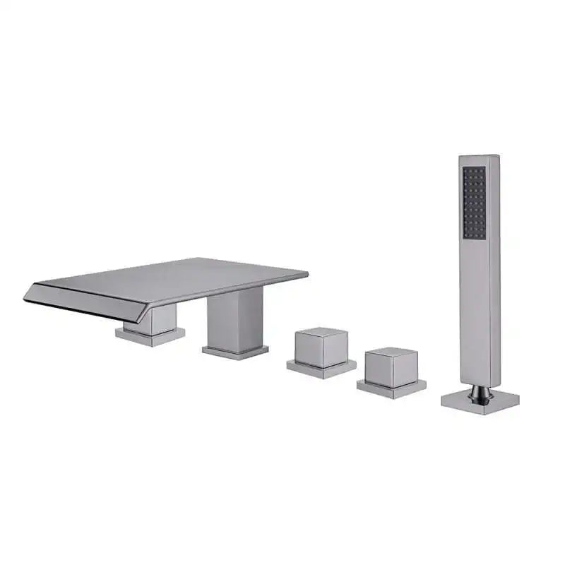 hudor-moderna-robinet-baignoire-sur-plage-gunmetal-douchette image 1
