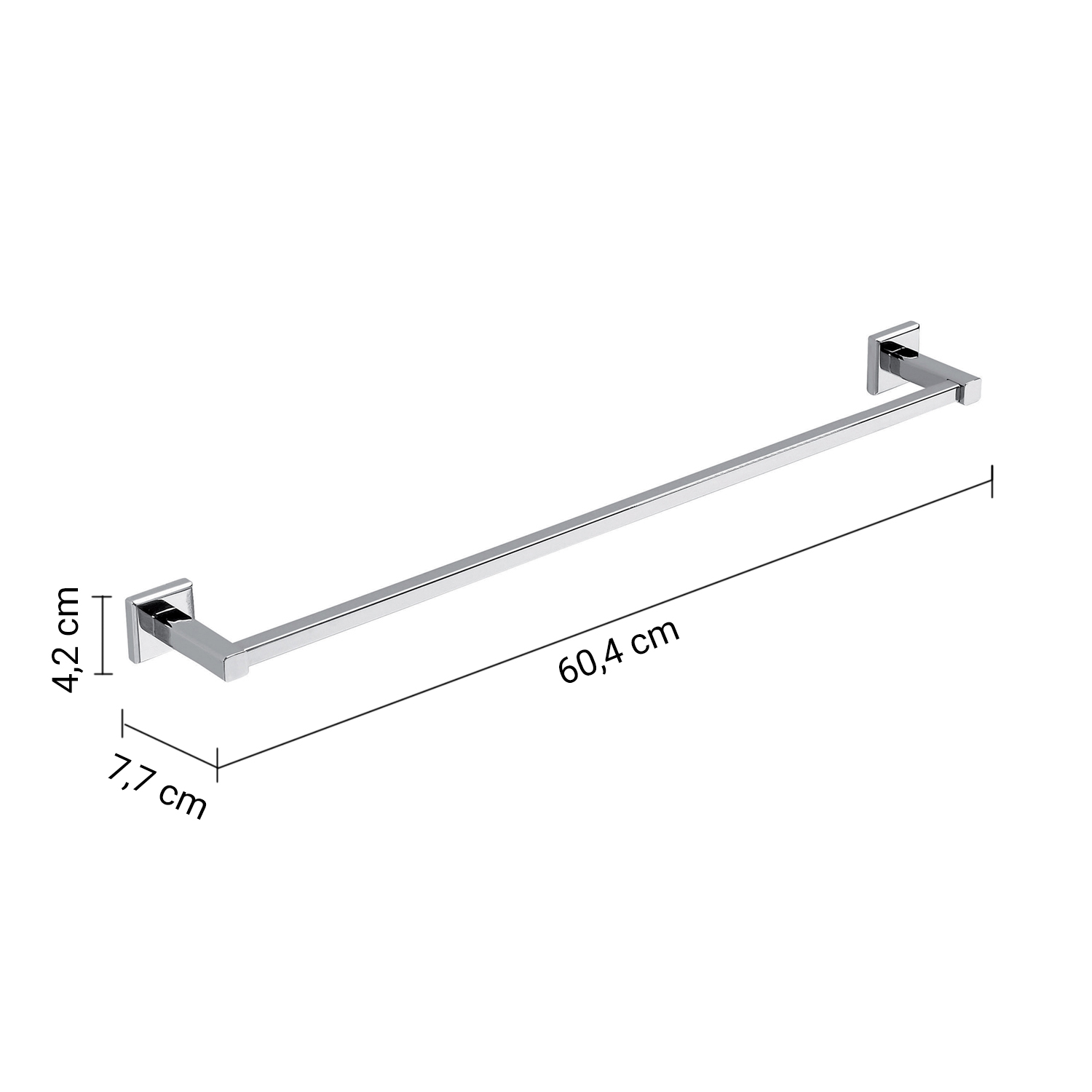 gedy-colorado-porte-serviette-60-cm-chrome-mural image 2