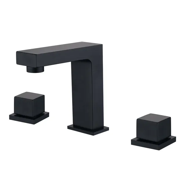 hudor-alph-e-robinet-lavabo-noir-mat-3-trous-laiton image 1
