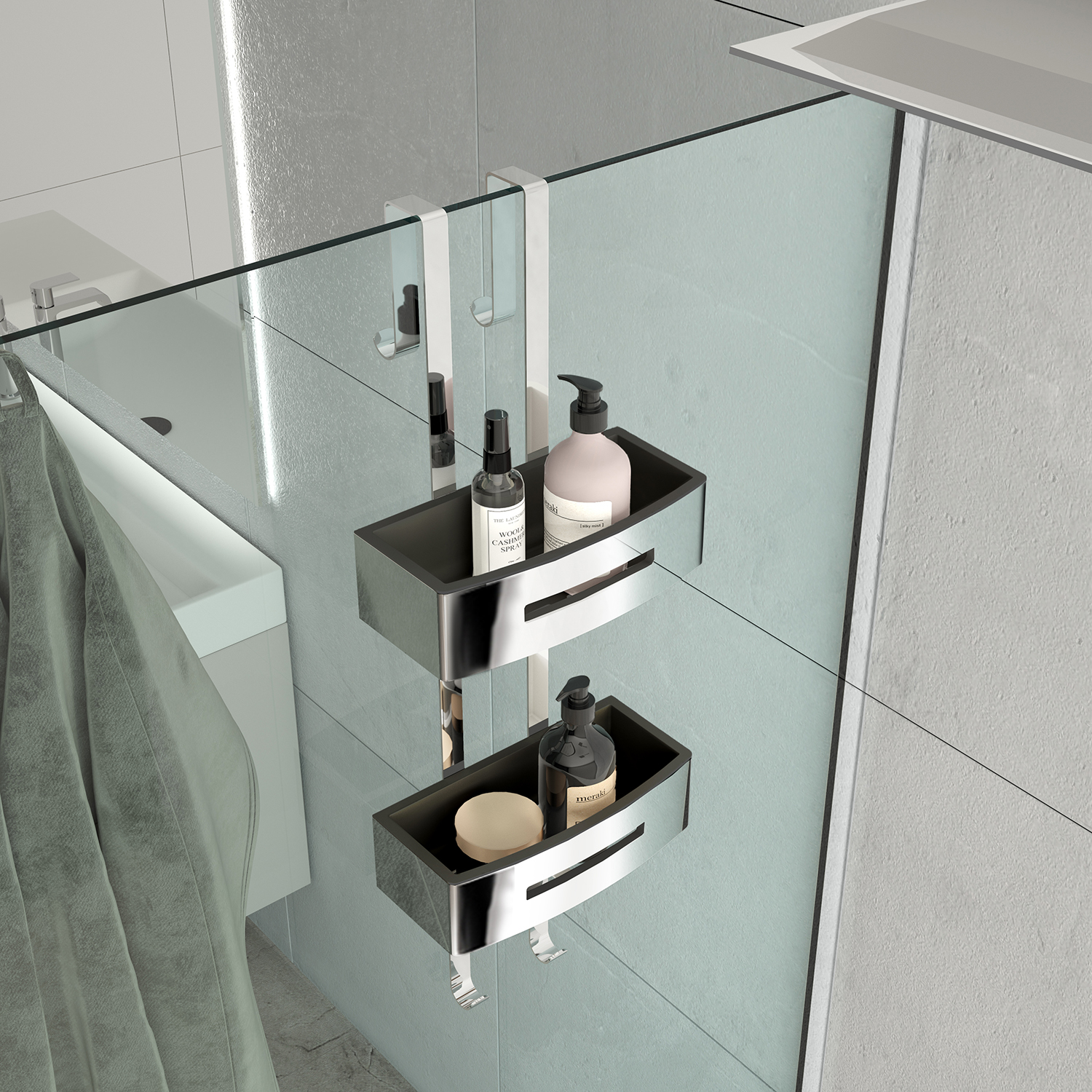 gedy-poseidon-panier-de-douche-suspendre-poli image 3