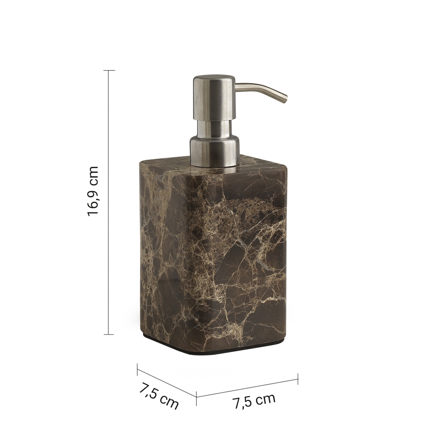gedy-matilde-distributeur-de-savon-dark-emperador-poser image 2
