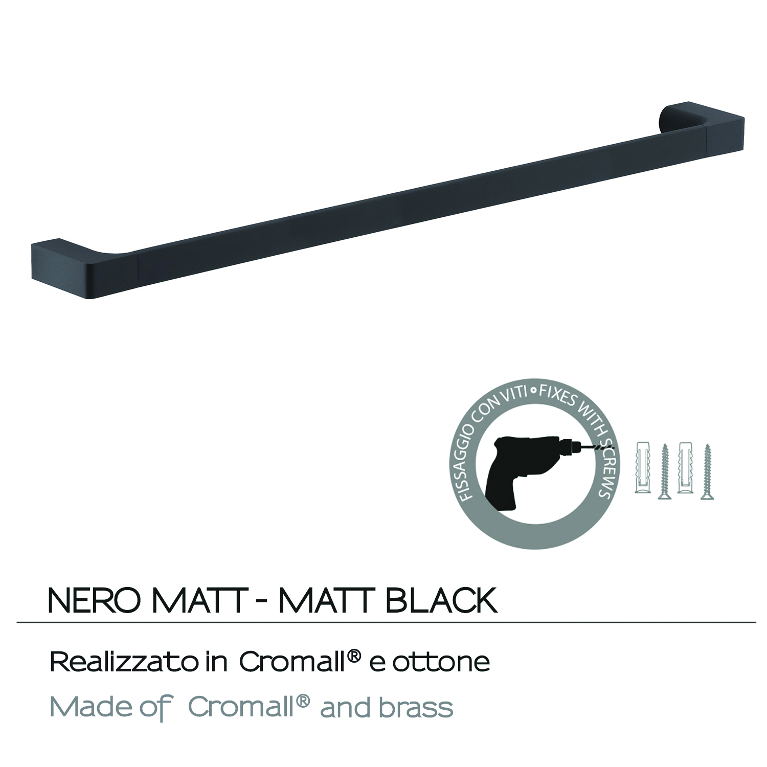 gedy-pirenei-porte-serviette-80-cm-noir-mat image 3