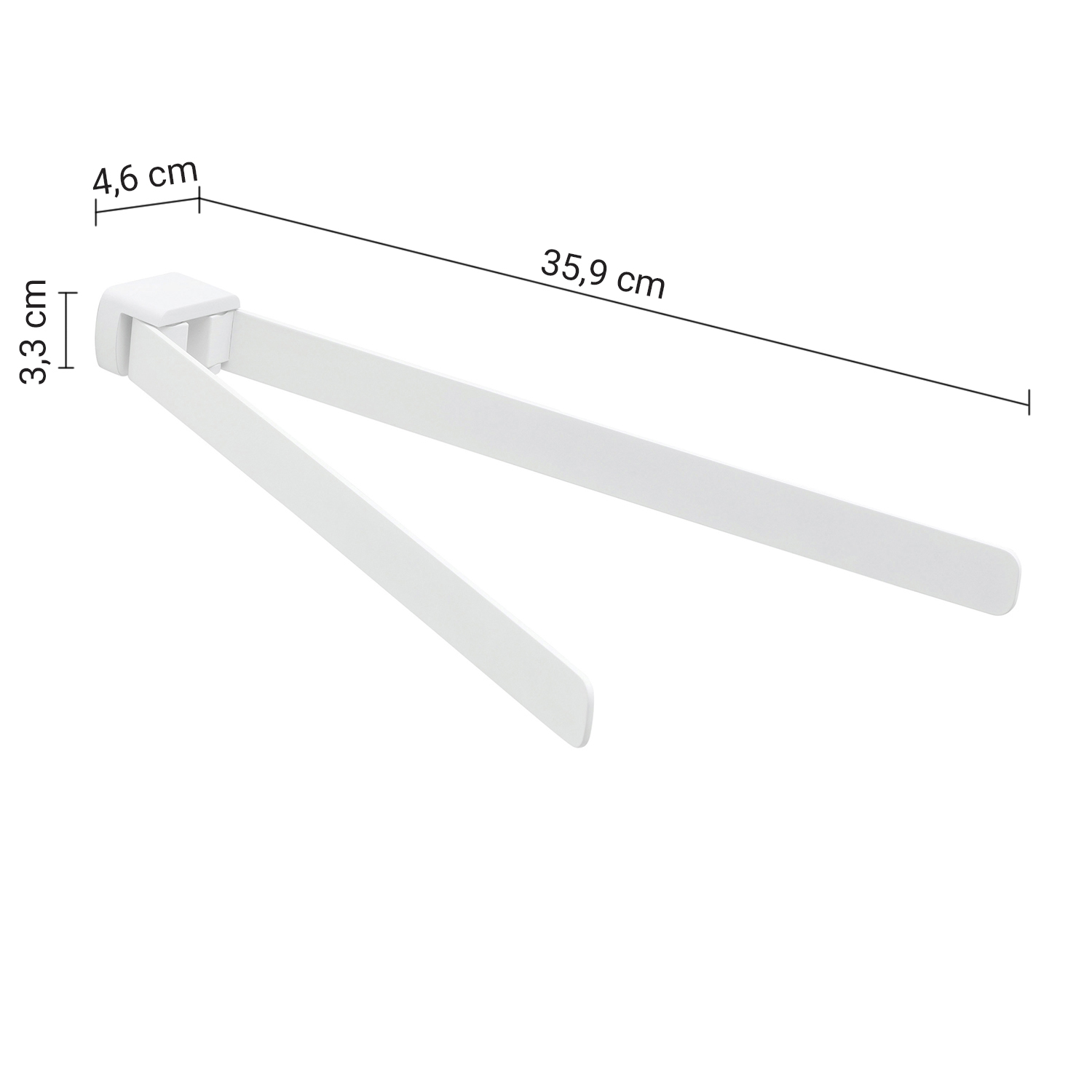 gedy-pirenei-porte-serviette-mural-blanc-mat-r-glable image 2
