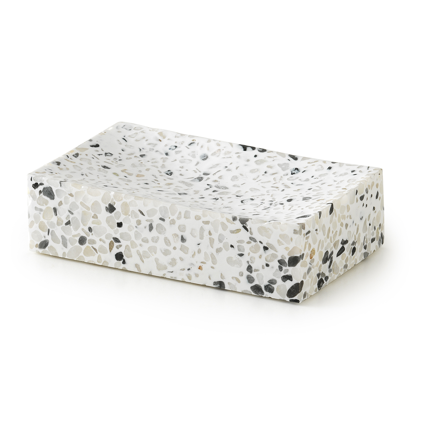 gedy-zoe-porte-savon-marbre-blanc-et-noir image 1