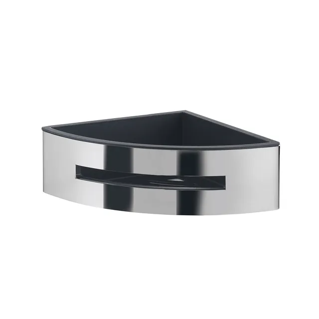 gedy-poseidon-panier-douche-angle-noir-poli image 1