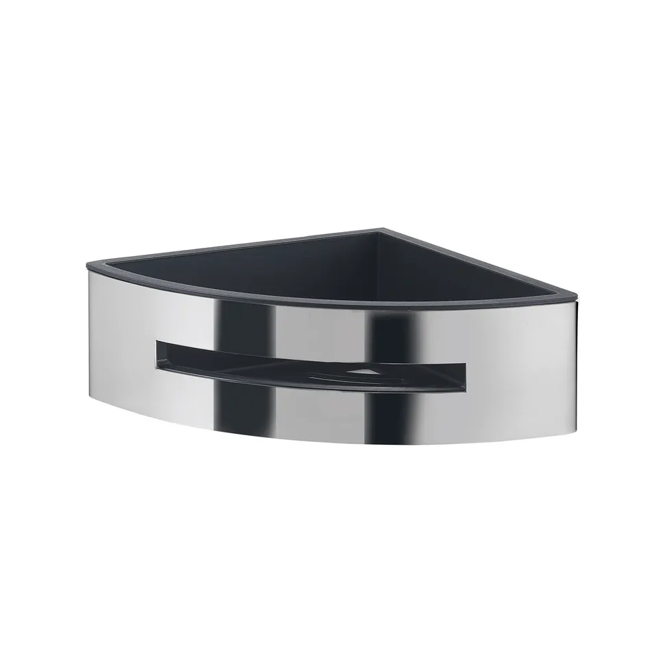 gedy-poseidon-panier-douche-angle-noir-poli image 1