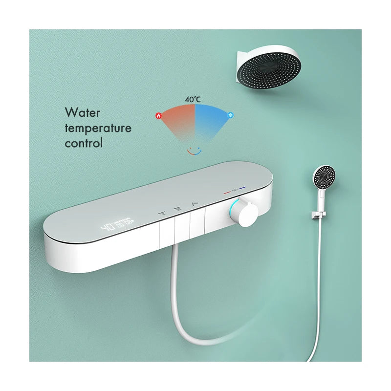 hudor-pernesse-ensemble-de-douche-encastr-e-cascade-gun-metal-thermostatique image 3