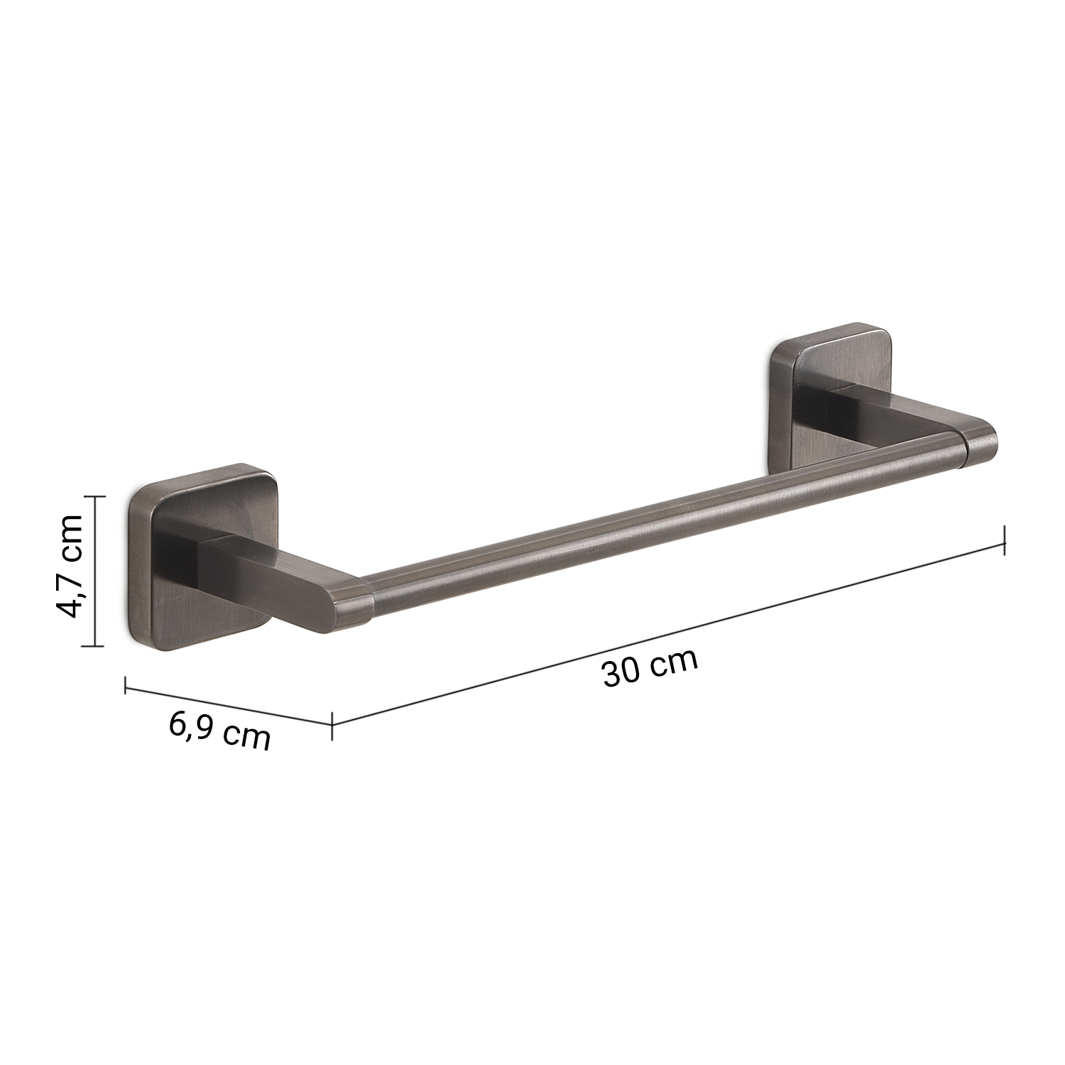 gedy-tonga-porte-serviette-30-cm-gun-metal image 2