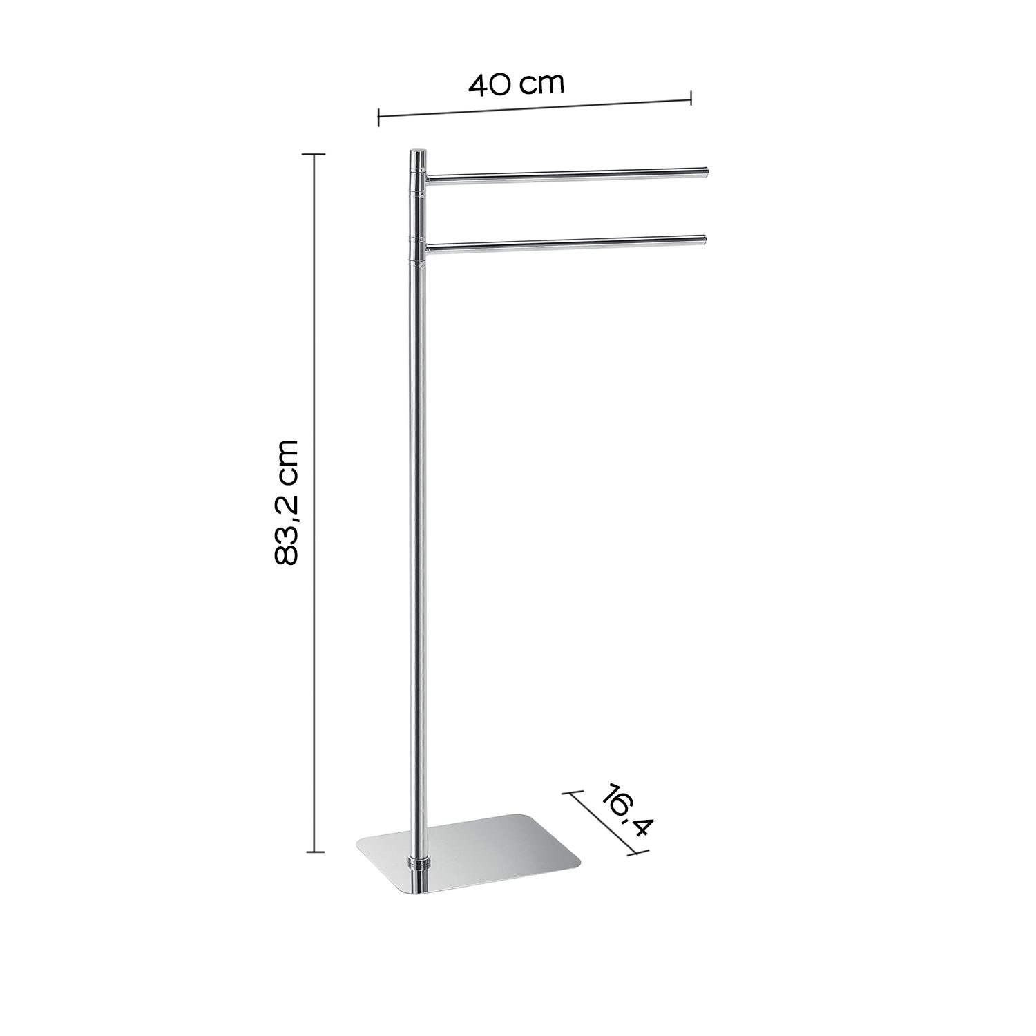 gedy-art-porte-serviette-sur-pied-chrome image 2