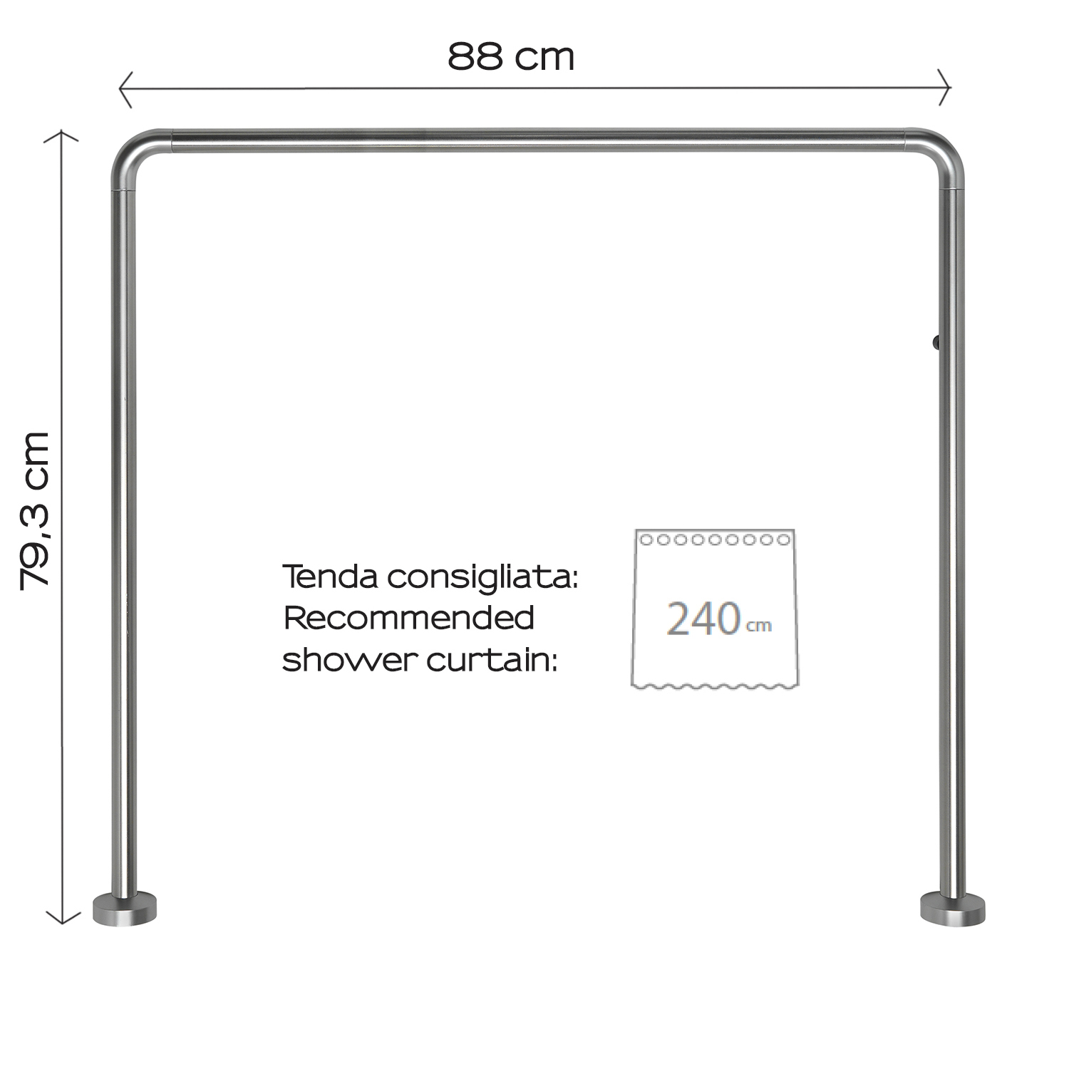 gedy-barre-angulaire-rideau-de-douche-aluminium image 2