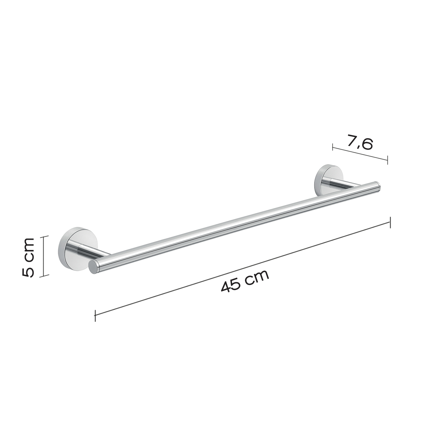 gedy-eros-porte-serviette-45-cm-chrome image 2