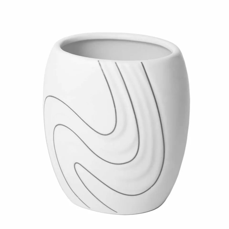 bisk-wave-gobelet-salle-de-bain-poser-blanc image 1