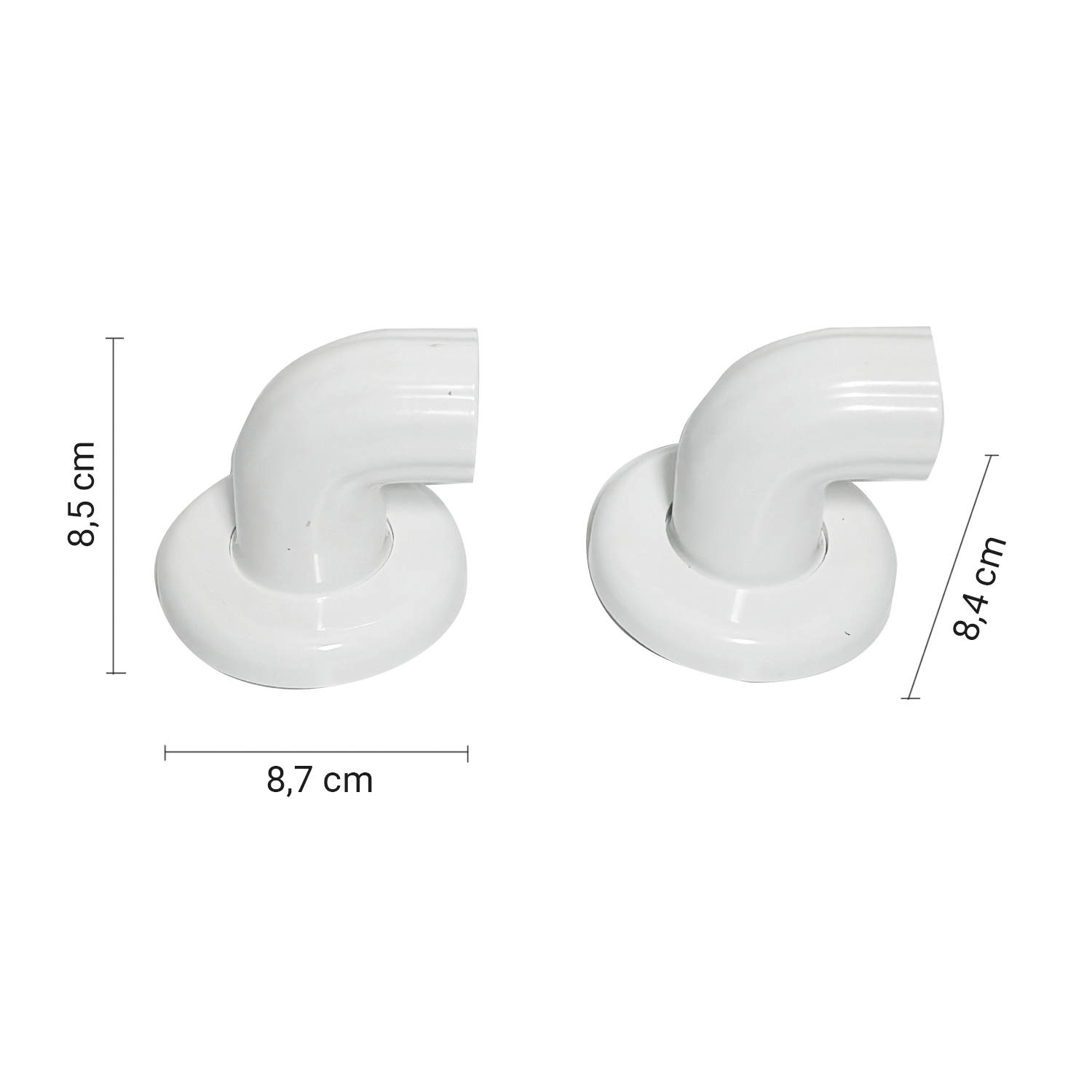 gedy-friend-kit-2-coudes-90-couvercles-blanc image 2