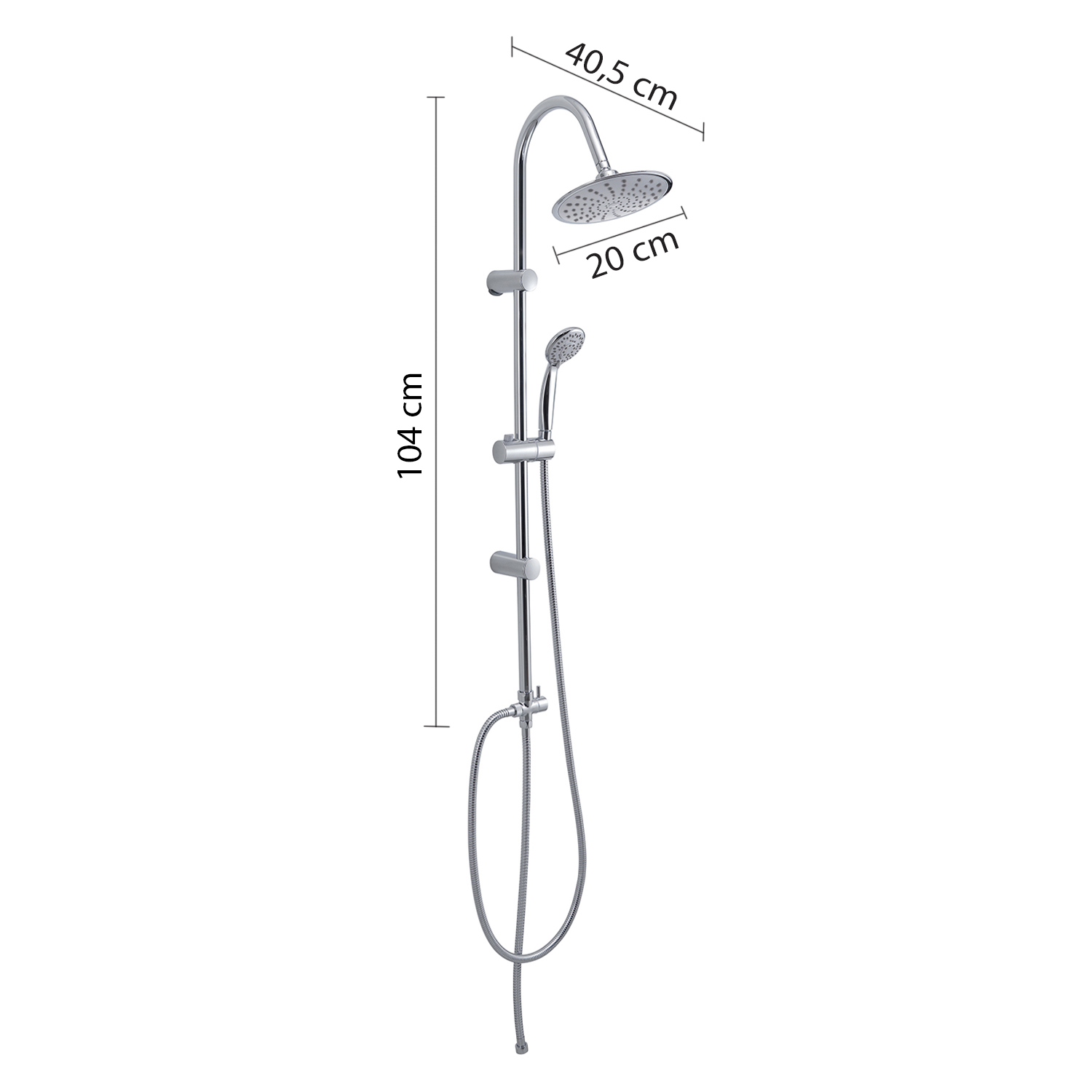 gedy-easy-00-colonne-de-douche-chrome-r-glable image 2