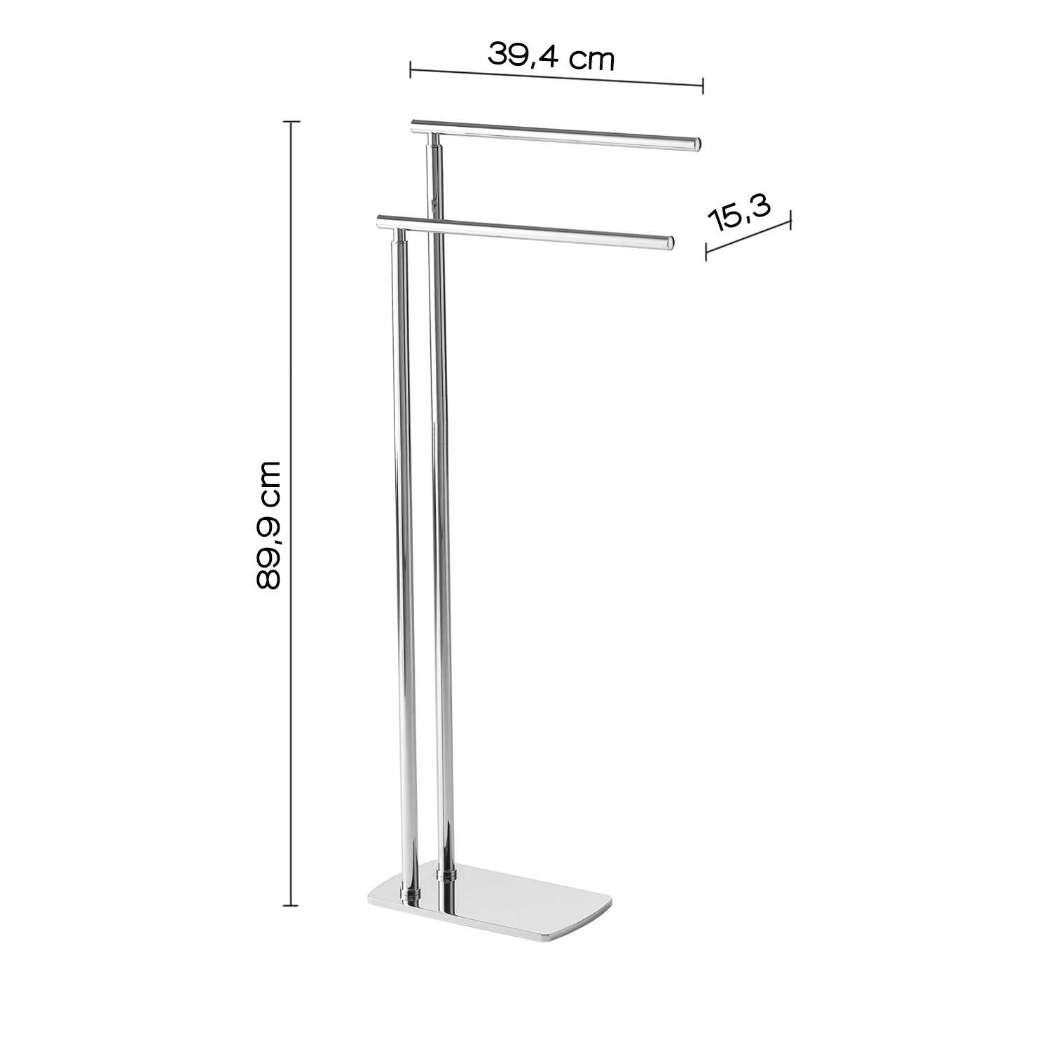 gedy-florida-porte-serviettes-sur-pied-chrome image 2