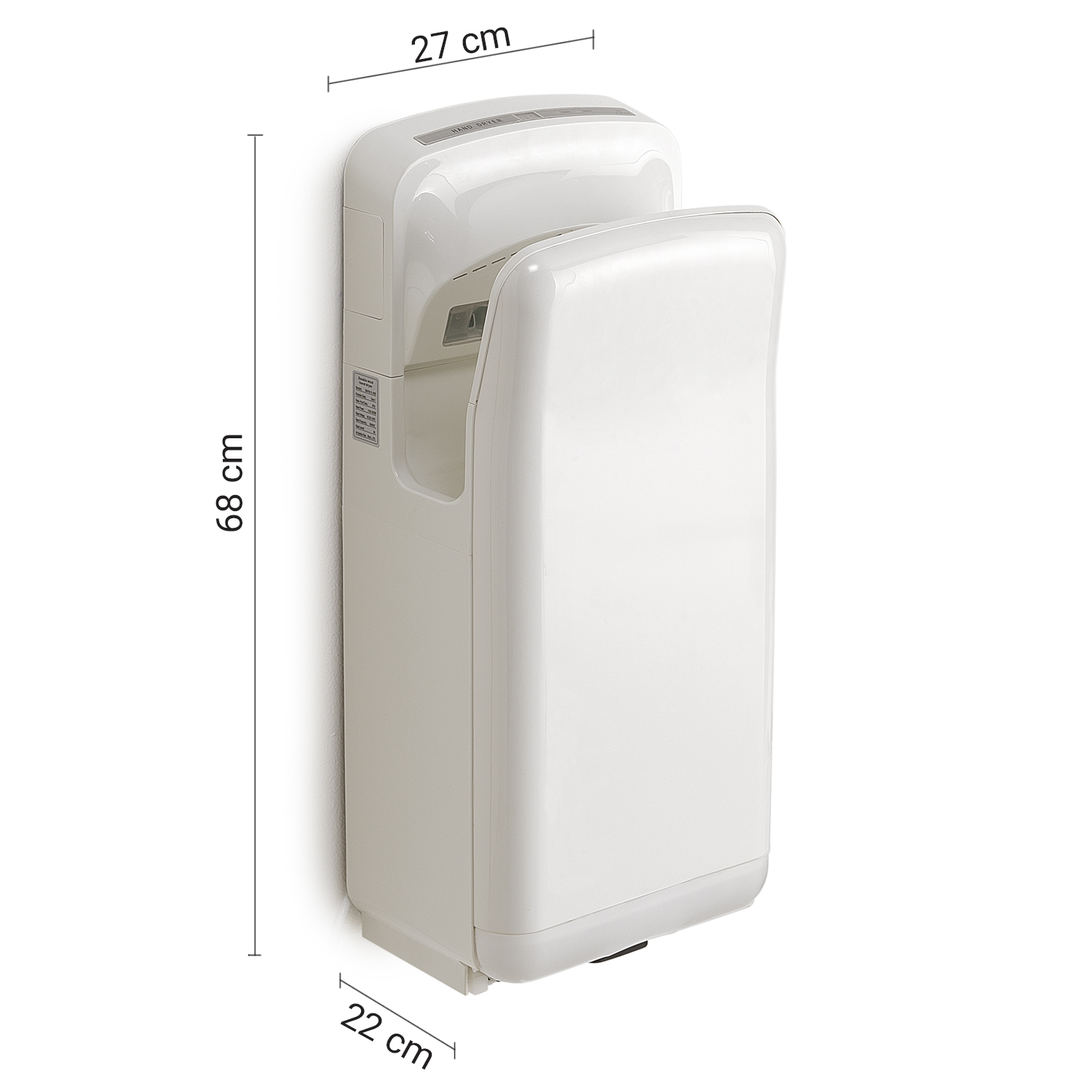 gedy-meltemi-s-che-mains-lectrique-cellule-blanc image 2