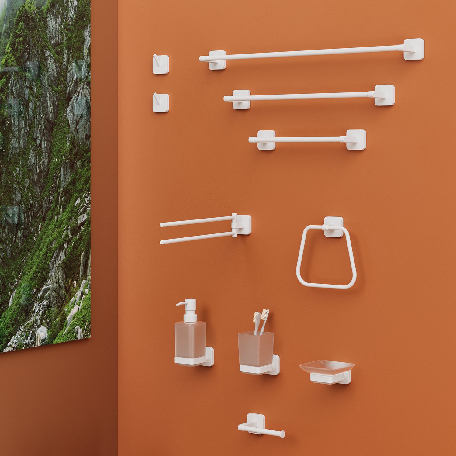 gedy-tonga-porte-rouleau-papier-toilette-blanc-mat-mural image 3