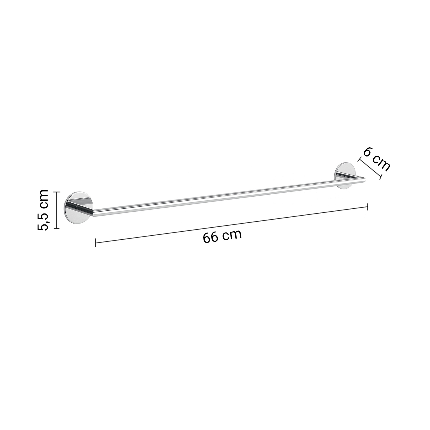 gedy-gea-porte-serviettes-65-cm-chrome-mural image 2