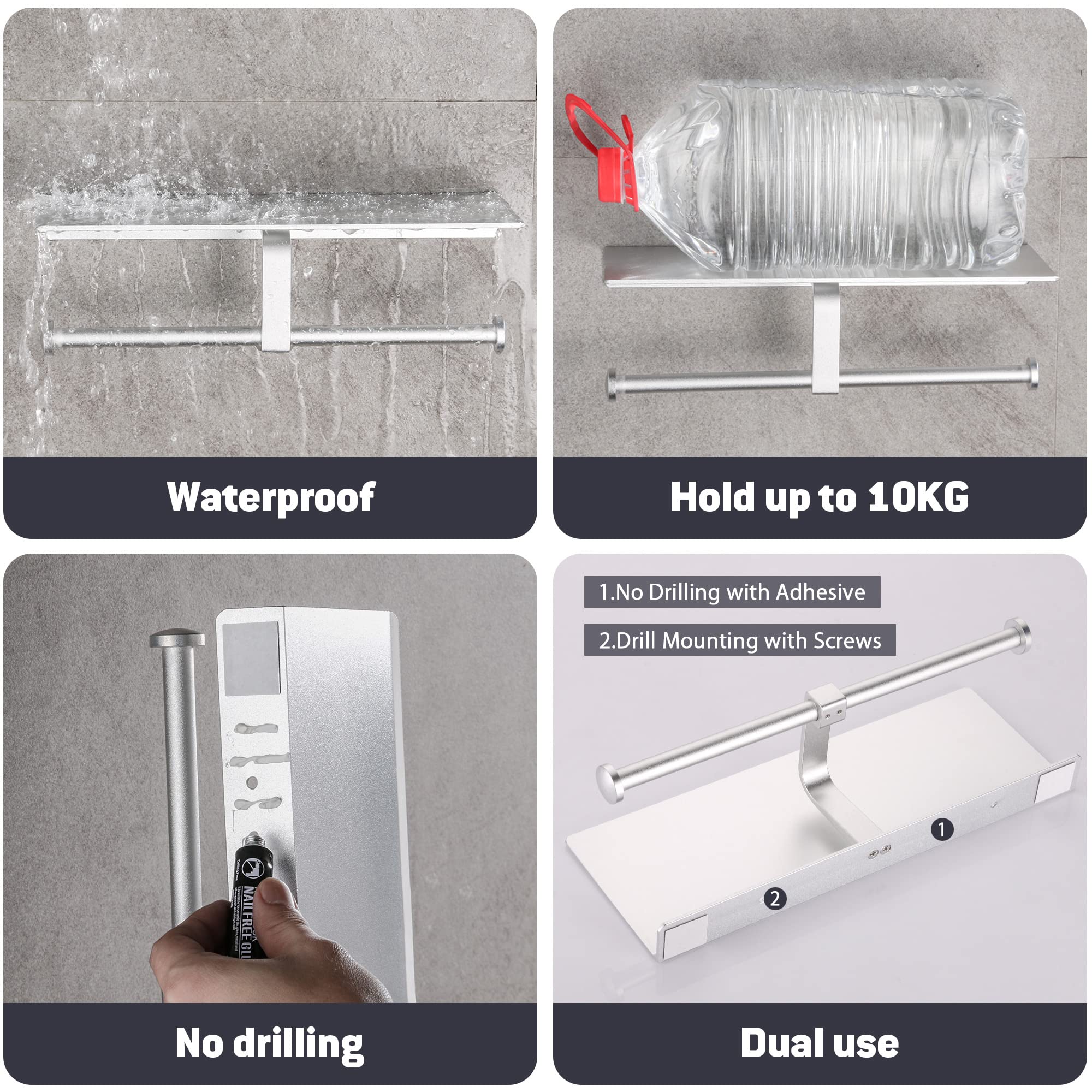 gricol-porte-rouleaux-papier-toilette-double-argent-avec-tag-re image 3