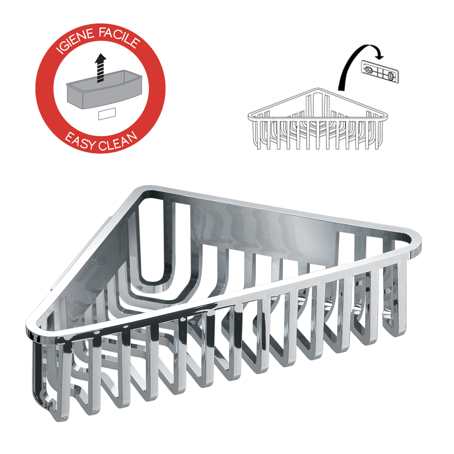 gedy-tiberio-tag-re-douche-d-angle-chrome image 5