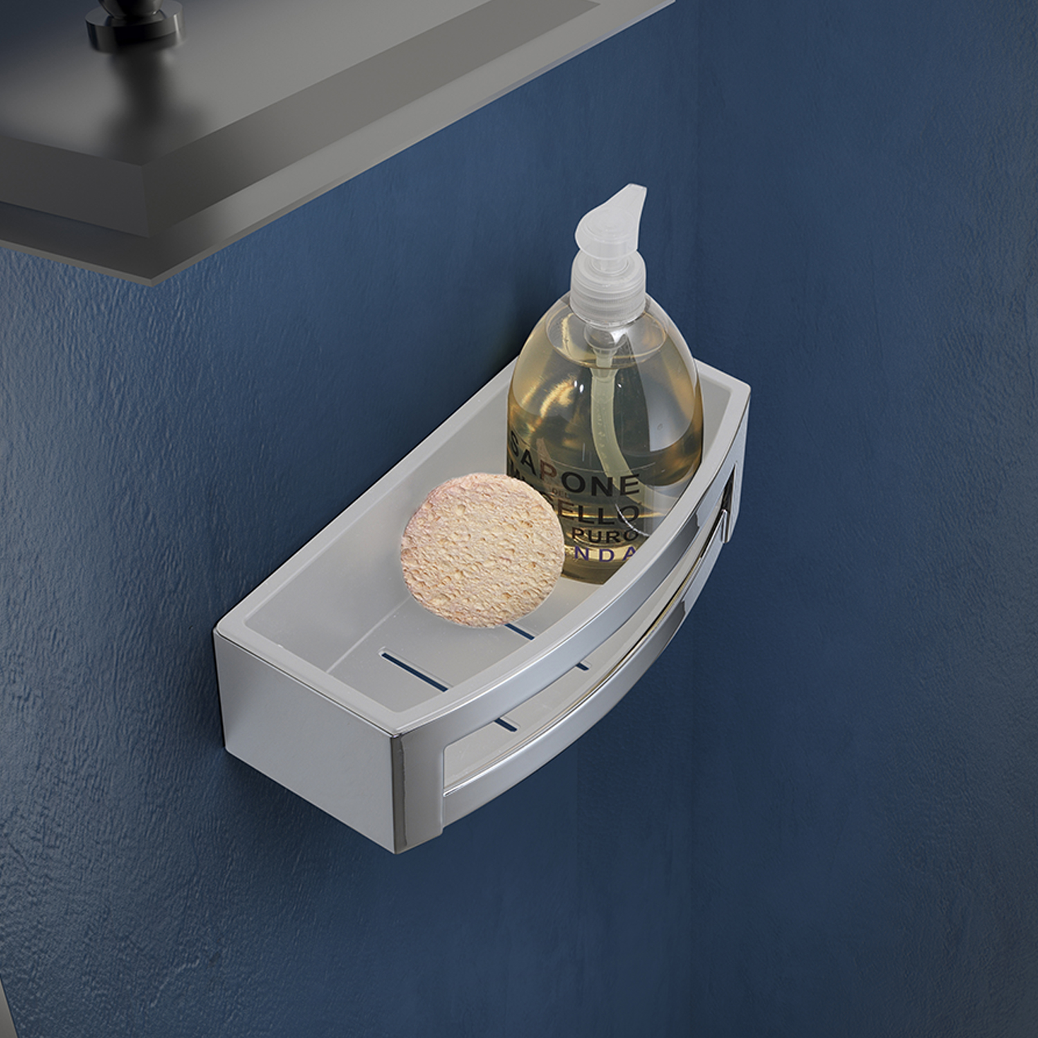 gedy-zante-porte-objets-douche-blanc-chrome image 2