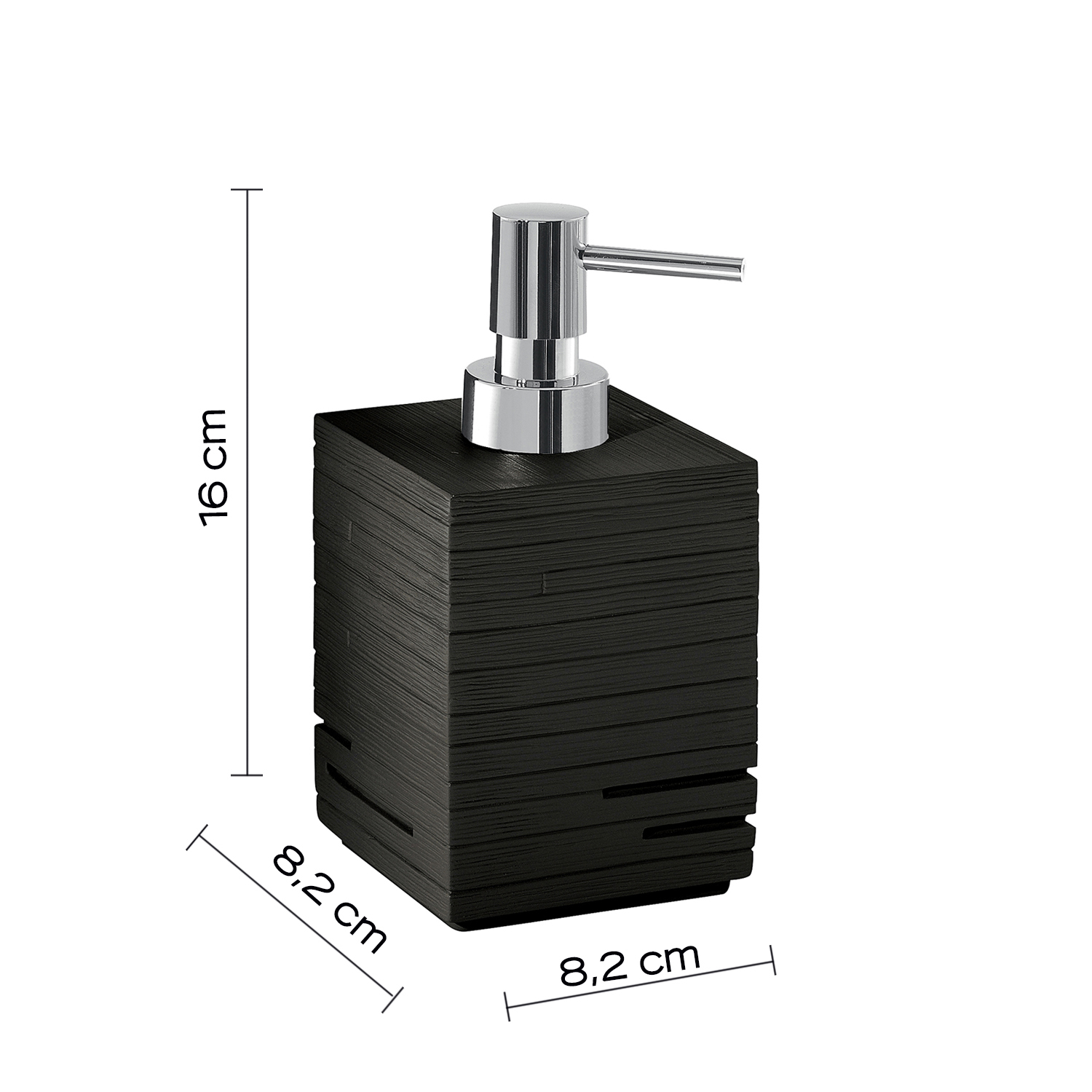 gedy-quadrotto-distributeur-savon-noir-salle-de-bain image 2
